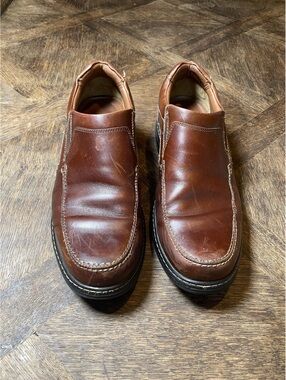 Johnston & Murphy XC4 slip on loafer oiled brown leather size 10 [COPY]